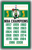 Boston Celtics Basketball Team Champions Flag 90x150cm 3x5ft Fan Best Ba... - £11.97 GBP