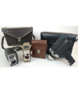 3 BELL &amp; HOWELL Movie Cameras &amp;Cases 252/430/673 XL Super 8 Display Prop... - $1,693.32 MXN
