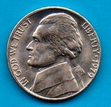 1979 Jefferson Nickel  - Circulated - Light Wear - £4.74 GBP