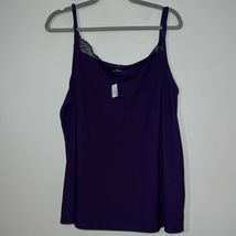 Maurices Purple Tank Top Size Cami 2X Lace Accent Plus Size - £7.95 GBP