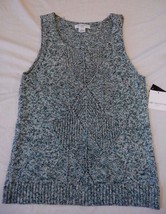 Women&#39;s Petites Liz Claiborne Teal Blue Sweater Tank Top P-Medium NEW - £17.58 GBP