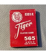 TIGER BRAND 565 Vintage Playing Card Deck Red Made In China Playing Cards - €7,70 EUR