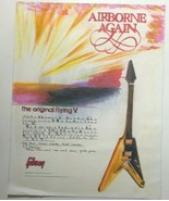 GIBSON FLYING V GUITAR original color advertising promotional art (circa... - $339.45 CAD