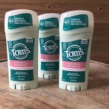 3-Tom&#39;s of Maine Natural Powder Antiperspirant Deodorant 2.25oz Exp 7/24+ - £16.43 GBP