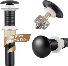 Kes Bathroom Sink Drain Strainer No Overflow, Black Pop Up Drain Stopper... - $32.99