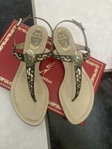 NIB 100% AUTH Rene Caovilla Jeweled Satin T Strap Sandals $1020 Sz 38 - £221.70 GBP