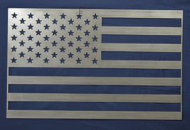 14" x 9 1/2" USA FLAG WALL SIGN IN HEAVY DUTY 14 GA US STEEL    MADE IN THE USA!