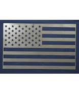 14&quot; x 9 1/2&quot; USA FLAG WALL SIGN IN HEAVY DUTY 14 GA US STEEL    MADE IN ... - £18.32 GBP+