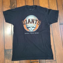 San Francisco Giants Grateful Dead T Shirt Steal Your Base Liquid Blue Size M - £13.19 GBP