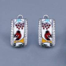 Fashion Earrings for Women&#39;s Creative Bird Shape Earrings Fashion Color Enamel J - £7.74 GBP