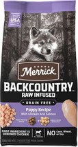 Merrick Backcountry Grain Free Dry Puppy Dog Food, Kibble With Freeze Dried Raw  - £39.37 GBP