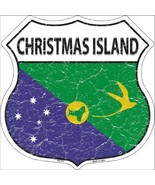 Christmas Island Country Flag Highway Shield Metal Sign HS-214 - £22.34 GBP