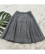 Sue Mills Womens Vintage 90s Pleated Skirt Size S Blue White Herringbone... - $25.71 CAD