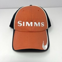 Simms Fishing Hat Cap Strapback Colorblock Embroidered Hook Logo Orange ... - $24.70
