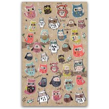 CUTE OWL STICKERS Sheet Bird Animal Korean Paper Kid Craft Scrapbook Sti... - $3.99