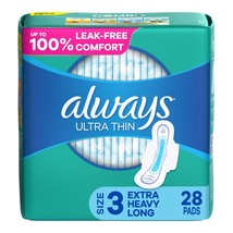 Always Ultra Thin Feminine Pads Women Size 3 Extra Long Super Absorbency... - $275.20 MXN