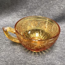 Lot Of 5 Vintage Indiana glass Daisy amber sandwich glass Cups 2.75&quot; Tall - $16.56 CAD