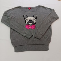 Bongo RN#42000 Round Neck Women’s Gray Embroidered Sweatshirt Long Sleev... - $11.77