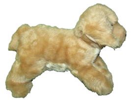 10&quot; Aurora Yellow Lab Golden Retriever Puppy Dog Stuffed Animal Plush Toy Lovey - £8.60 GBP