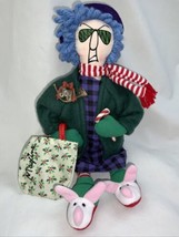 Hallmark Shoebox 16” Plush Maxine Holiday Christmas Doll With Joy Pin Added - $14.84