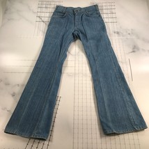 Vintage Big Smith Jeans Donna 29x30 Sbiadito Blu Pantaloni a Zampa D&#39;Ele... - $121.19
