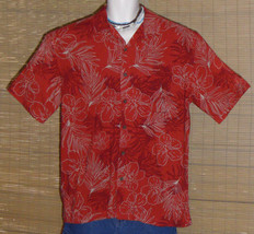 Ocean Pacific Hawaiian Shirt Red Medium - $23.99