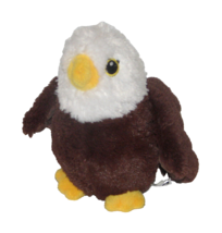 Eco Pals Bald Eagle Wildlife Artists 8&quot; Stuffed Animal Plush Bird Brown White - £7.78 GBP