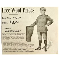 Putnam Clothing House Wool 1894 Advertisement Victorian Fabric ADBN1bbb - $12.50