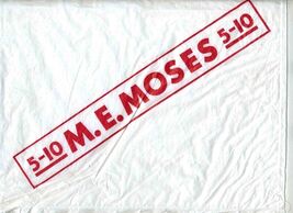 M E Moses Five and Ten Cent Store Plastic Bag Texas Dime Store Chain - $24.82