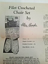 1940&#39;s Alice Brooks Filet Crochet Pattern #7387 Floral Basket &amp; Couple C... - $9.65