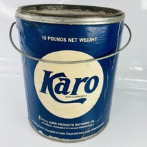 Karo Corn Syrup 10 pound Bucket Pail Can Paper Label Kre-Mel VTG Adverti... - £22.51 GBP