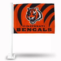 NFL Cincinnati Bengals Logo on Teal Car Window Flag by Rico Industries - £19.91 GBP
