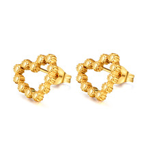 Heart Eardrops Stud Earrings Jewelry Light Luxury And Simplicity Titanium Steel  - £7.19 GBP