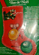 VALLEY CRAFT 7&quot; Christmas Stocking Kit Crewel Needle Craft 2201005 Mouse - £27.91 GBP