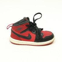 Nike Air Jordan 1 Mid TD Gym Red Black 640735-610 Toddler Size 7C - $23.23