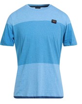 Paul &amp; Shark AUTHENTIC Men&#39;s Blue Striped Italy Cotton T-Shirt Shirt Siz... - £89.17 GBP