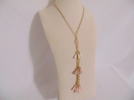 I.n.c. Gold-Tone Bead &amp; Tassel Pendant Necklace Q617 $29 - £9.08 GBP