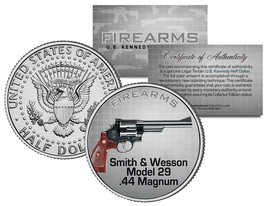 SMITH &amp; WESSON MODEL 29 .44 MAGNUM Gun Firearm JFK Half Dollar US Coin - $12.16