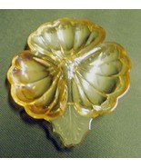 Vintage Depression Marigold Carnival Glass Three part Divided Clover Can... - $475.91 MXN