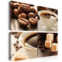 Tiptophomedecor Stretched Canvas Still Life Art - A Cup Of Coffee - Stretched &amp;  - £55.12 GBP+
