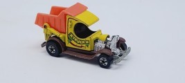 HOT WHEELS VTG 1:64 1977 FORD MODEL A TRUCKIN DUMP YELLOW BW BLACKWALL HK - £10.53 GBP