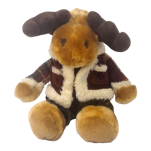 Dan Dee Collector&#39;s Choice Holiday Moose Plush in Coat &amp; Pants 14&quot; Stuffed Toy - £11.70 GBP