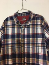 Ridgecut Toughwear Men&#39;s Xlt Heavy Duty Flannel Shirt Blue Plaid 100% Cotton - £22.10 GBP