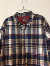 RIDGECUT TOUGHWEAR Men&#39;s XLT Heavy Duty Flannel Shirt Blue Plaid 100% Co... - $27.65