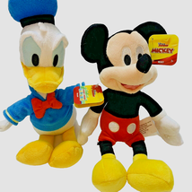 2 Disney Junior Mickey Mouse Clubhouse Small Stuffed Plush 10 in Donald Duck NEW - £10.20 GBP