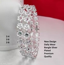 Indian Women Silver Oxidized Bangles/ Bracelet Set Fashion Wedding Jewel... - £24.39 GBP