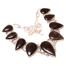 Black Rutile Vintage Style Handmade Fashion Necklace Jewelry 18" SA 909 - £10.96 GBP
