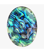 Natural Paua Shell Cabochon, 40x30mm shimmer colors, 30x40mm cab - £7.04 GBP