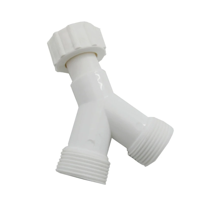 3/4 Inch Y Shape Splitter Connector 3 Ways Connector White Plastic Duct Hose Con - £31.24 GBP