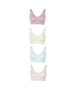 Rhonda Shear 4‑Pack Original Ahh Bras S (CH/Petite) Purple, Yellow, Blue... - $41.83 CAD